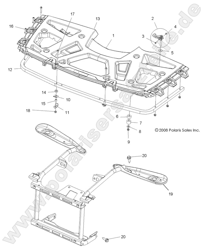 BODY, FRONT RACK BODY, FRONT RACK