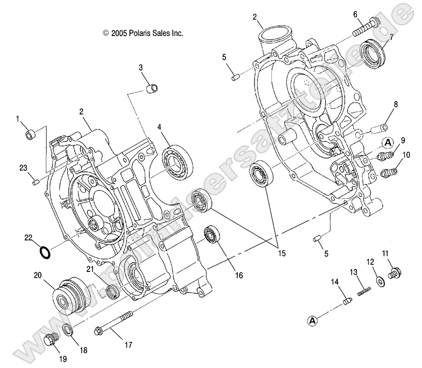 ENGINE, CRANKCASE ENGINE, CRANKCASE
