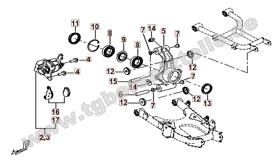 Hinterradachse Hinterradachse