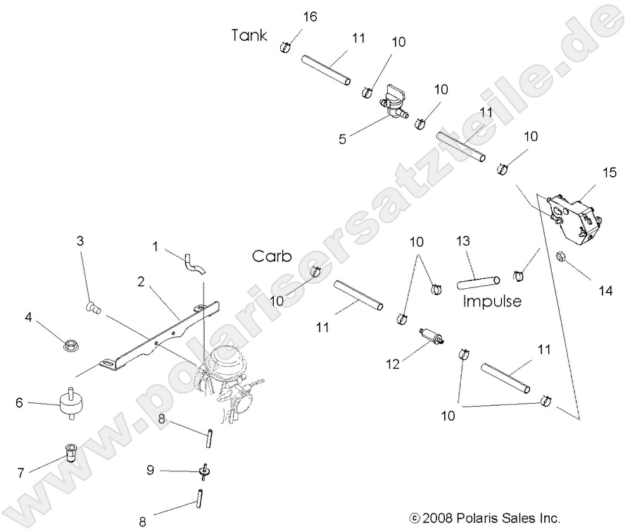ENGINE, CARBURETOR MOUNTING and FUEL LINES ENGINE, CARBURETOR MOUNTING and FUEL LINES