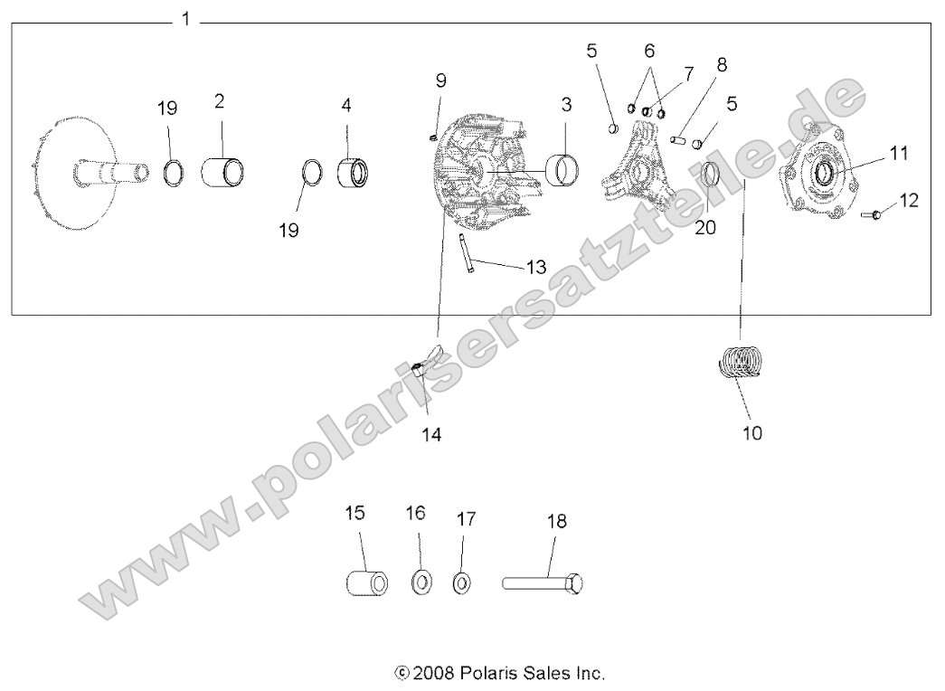 Drive Train, Primary Clutch Drive Train, Primary Clutch