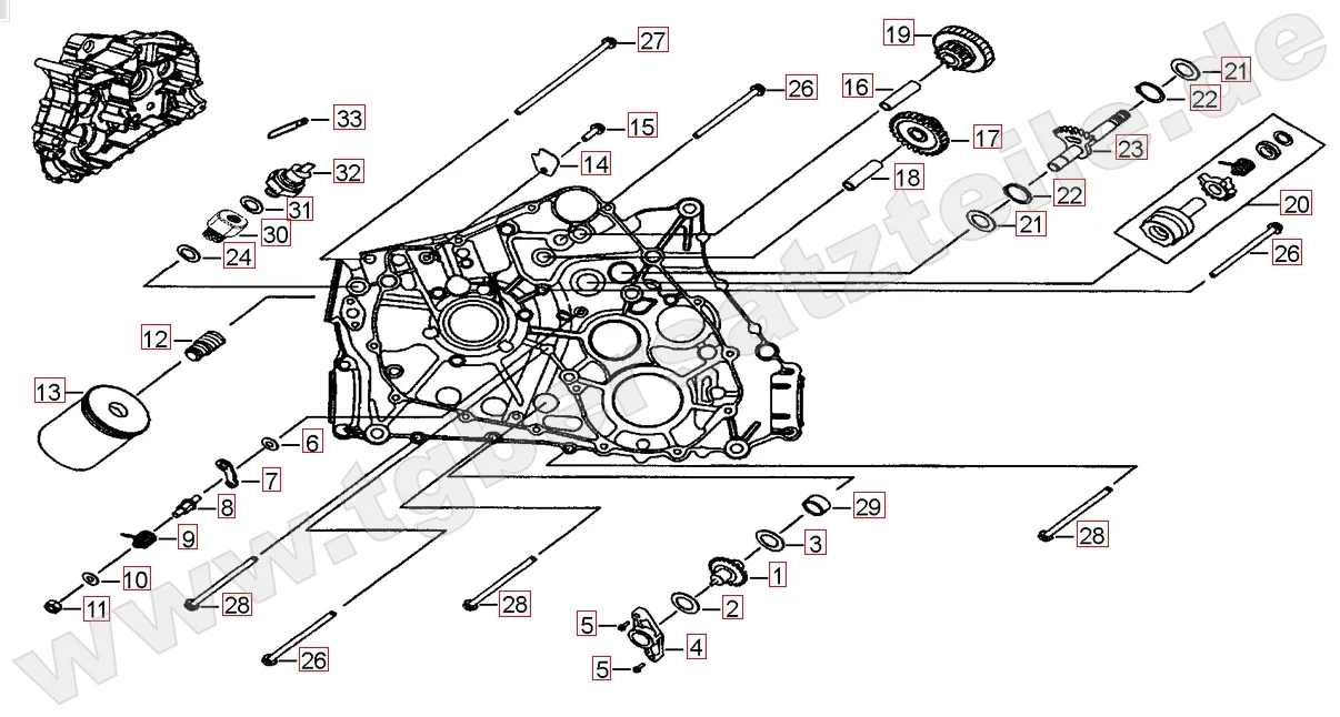 Motorgehäuse links (1) Motorgehäuse links (1)