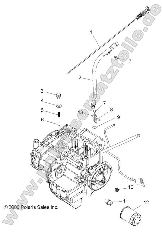 Engine, Oil Filter and Dipstick
