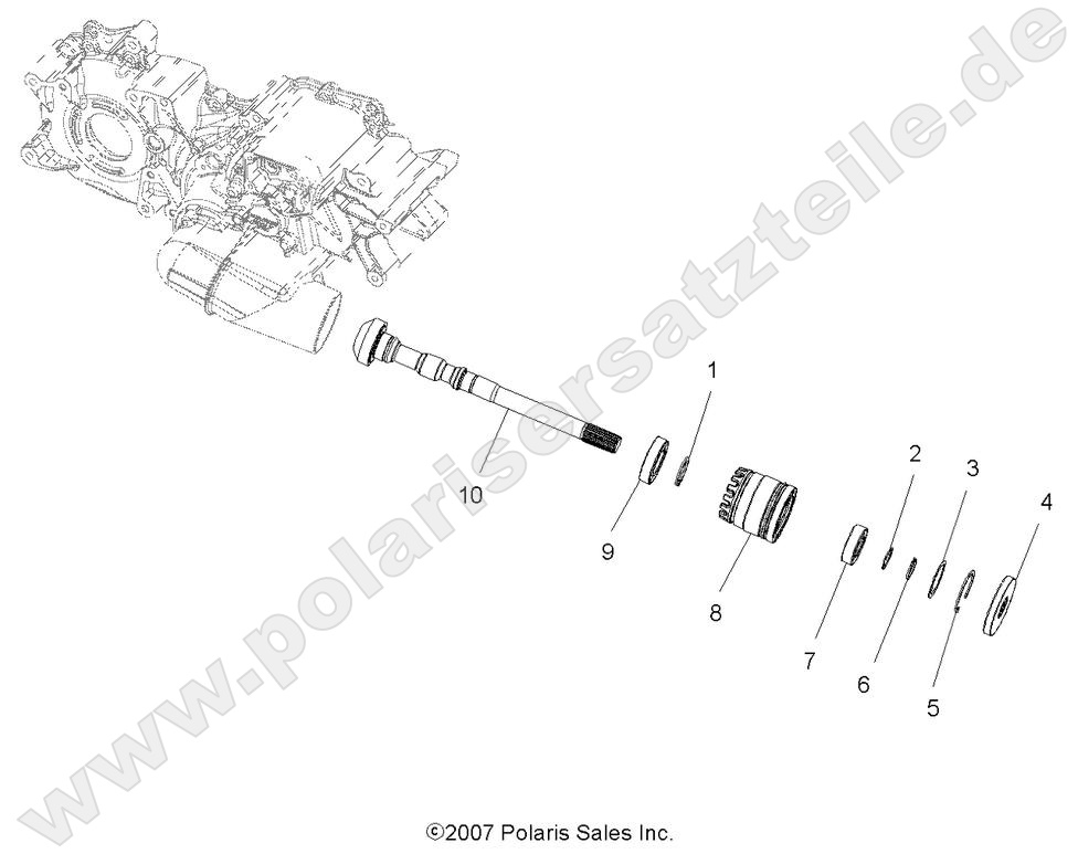 DRIVE TRAIN, MAIN GEARCASE OUTPUT SHAFT DRIVE TRAIN, MAIN GEARCASE OUTPUT SHAFT
