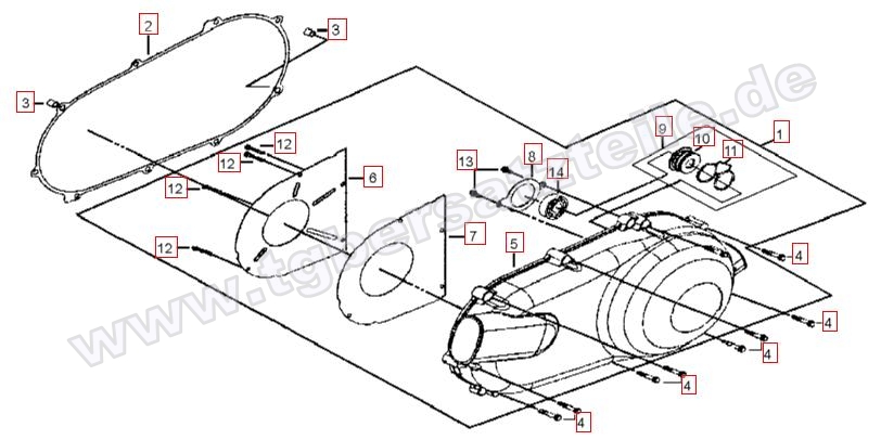 Gehäusedeckel links