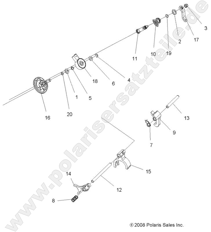 DRIVE TRAIN, MAIN GEARCASE SHIFT FORKS DRIVE TRAIN, MAIN GEARCASE SHIFT FORKS
