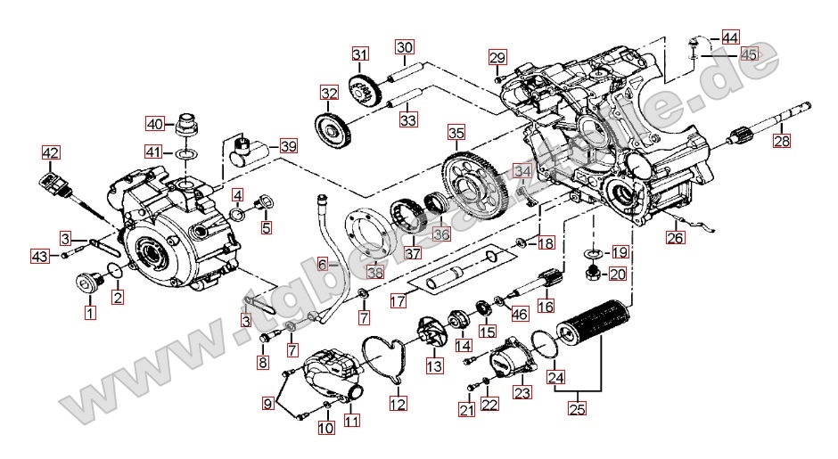 Motorgehäuse rechts