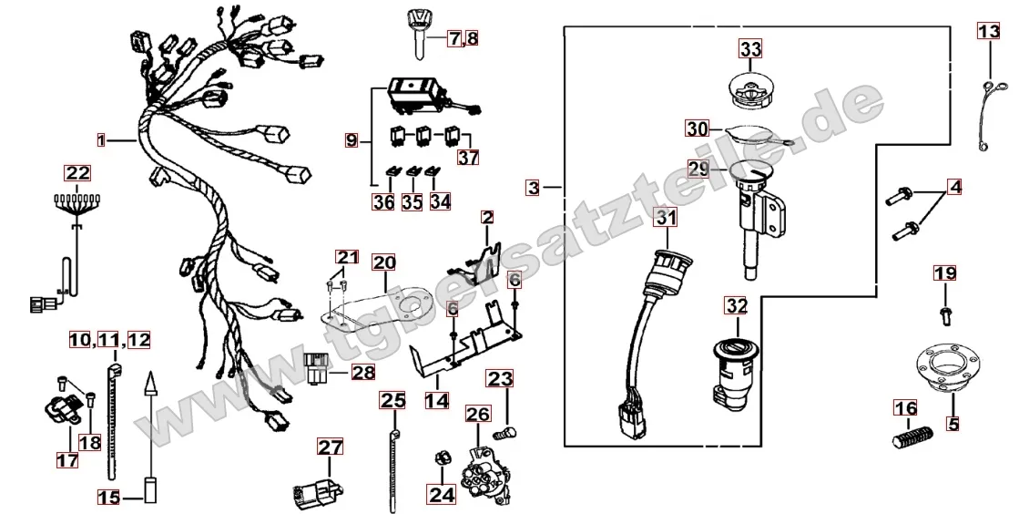 Kabelbaum - Schlosssatz