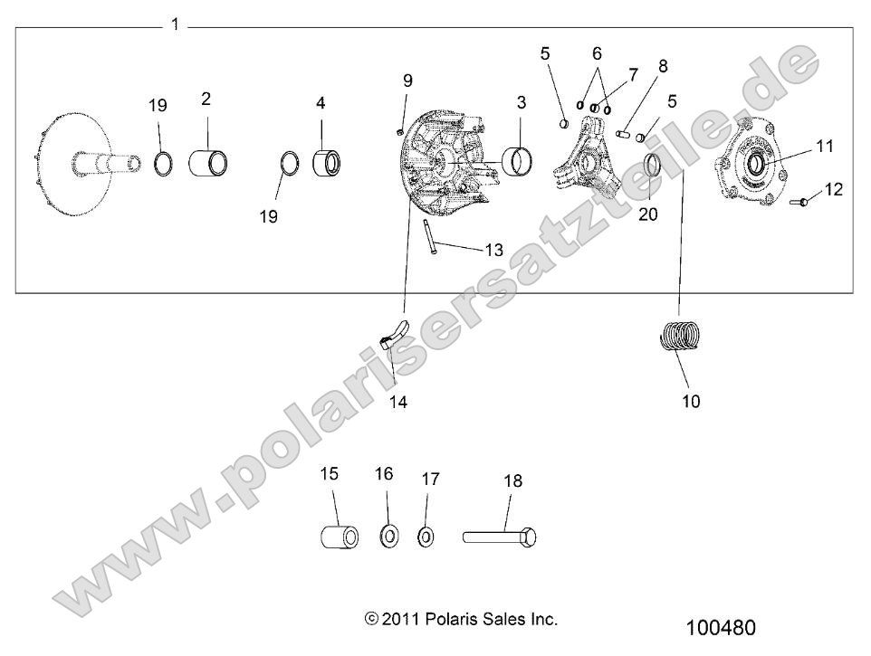Drive Train, Primary Clutch Drive Train, Primary Clutch