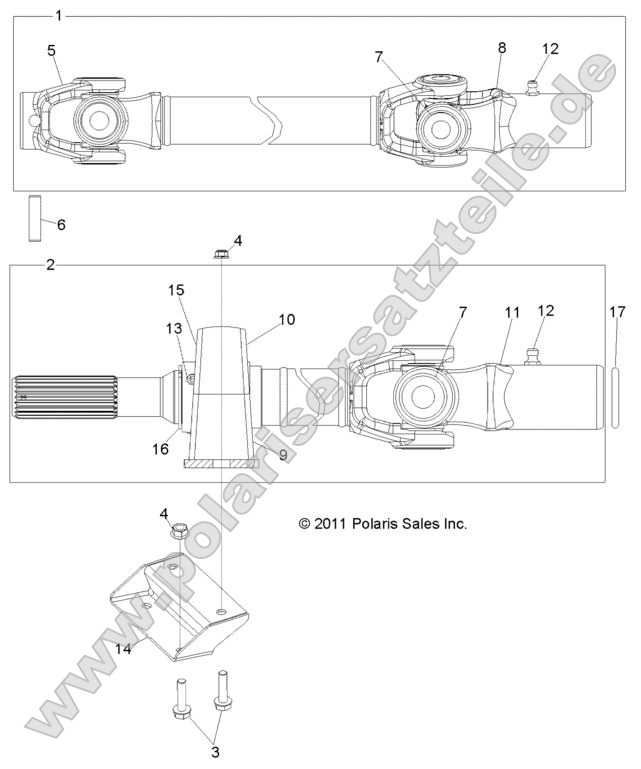 Drive Train, Front Prop Shaft