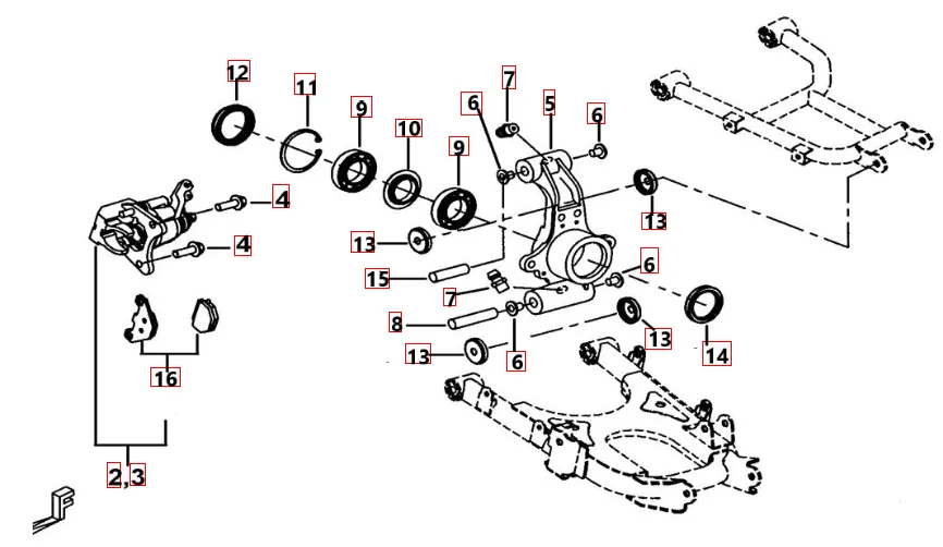Hinterradachse (12") Hinterradachse (12")