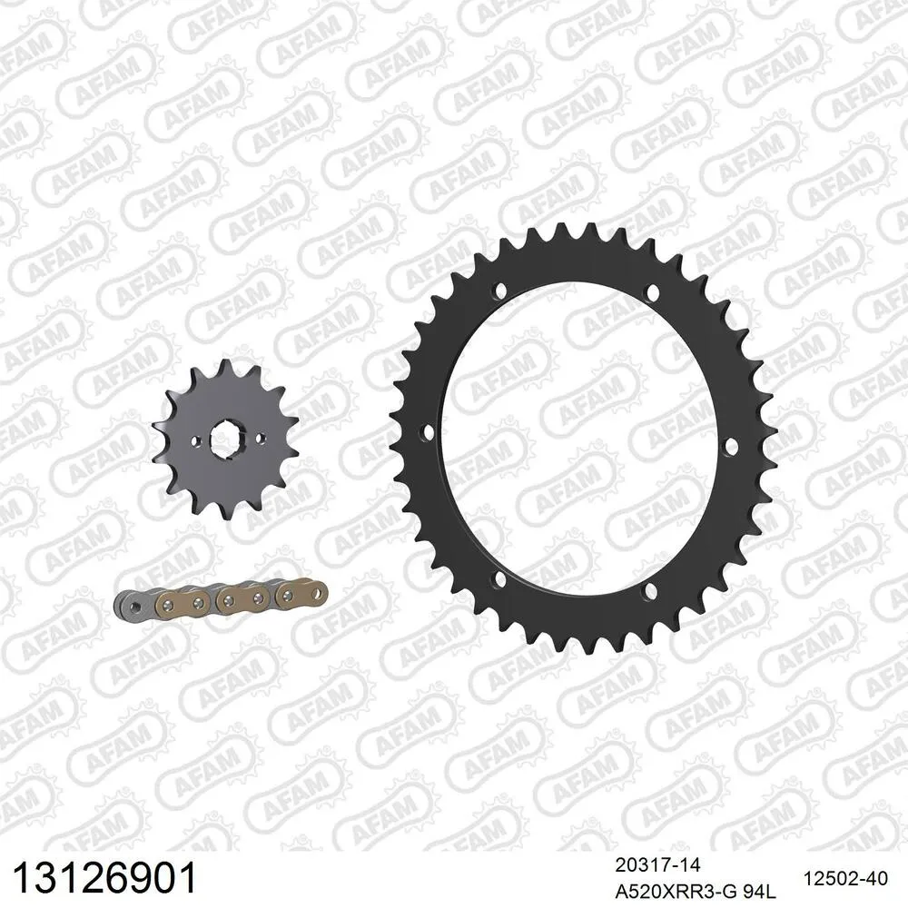 13126901 AFAM Kettensatz Stahl 520 XRR3-G 14x40 - Xroads Stinger 250 2003-04 - 13126901