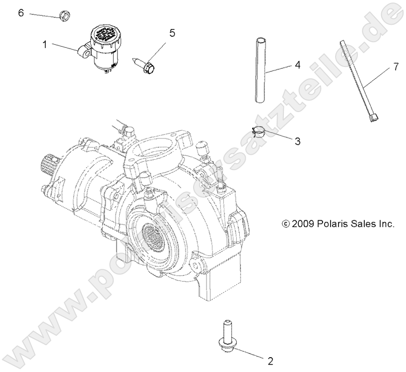 DRIVE TRAIN, GEARCASE MOUNTING, FRONT