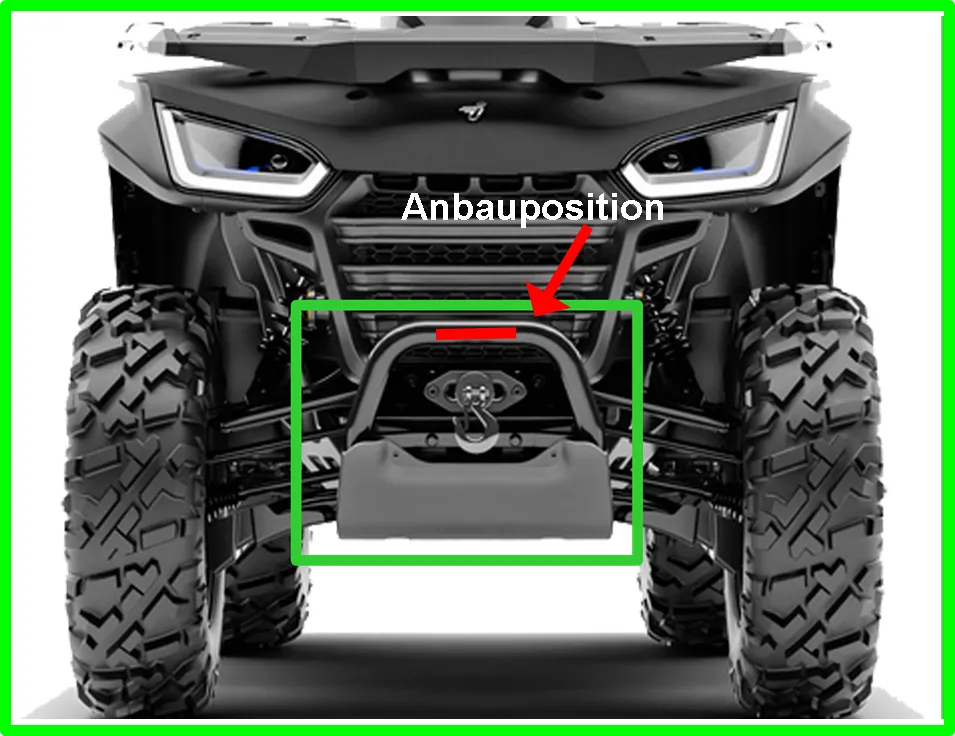 TMP Kennzeichenhalter vorne / Nummernschildhalterung klappbar - Segway Snarler 1000 AT10