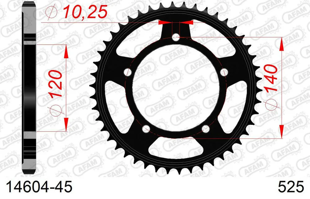 14604-45 AFAM Kettensatz Stahl 525 XMR3 16x45 - Suzuki GSX-R 600 2001-03 - 01470247