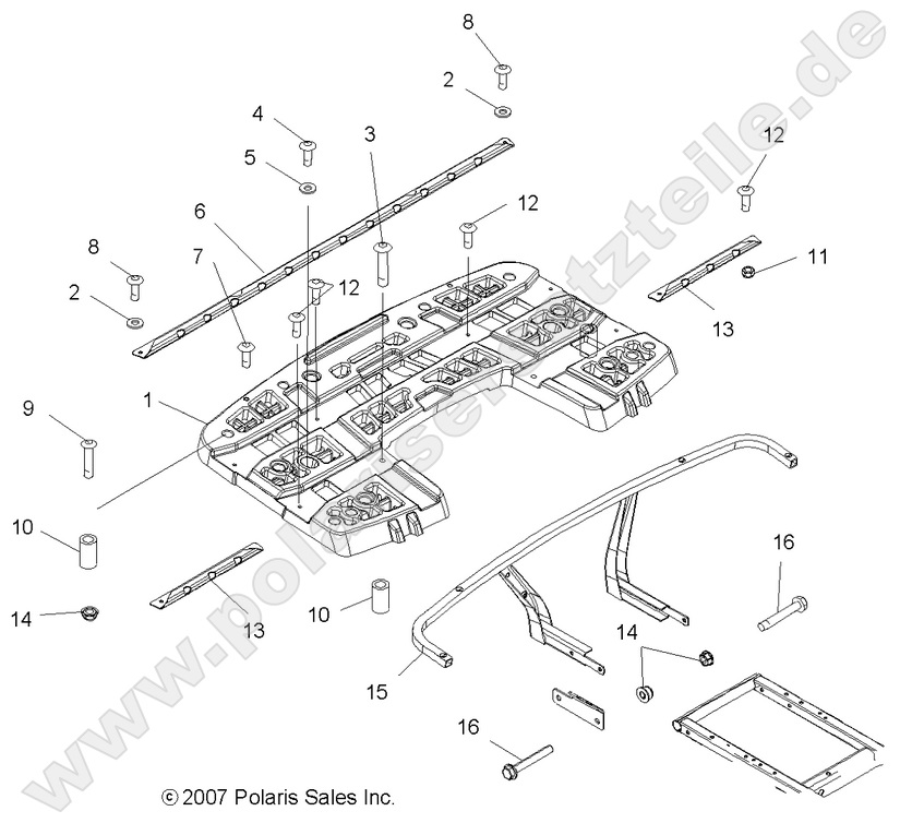 BODY, REAR RACK ASM. BODY, REAR RACK ASM.