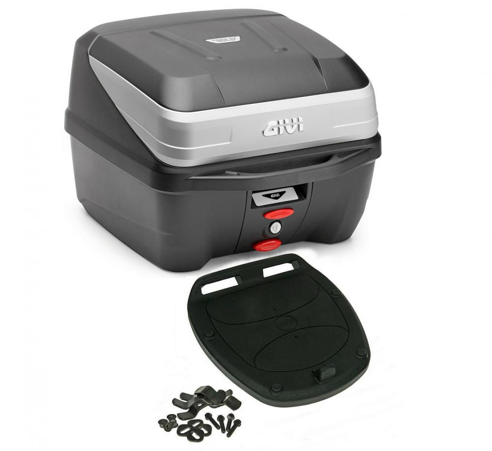 Givi_B32NMAL_Topcase_mit_Platte Givi Monolock Topcase B32 Bold  - 32 Liter - schwarz inkl. Montagekit