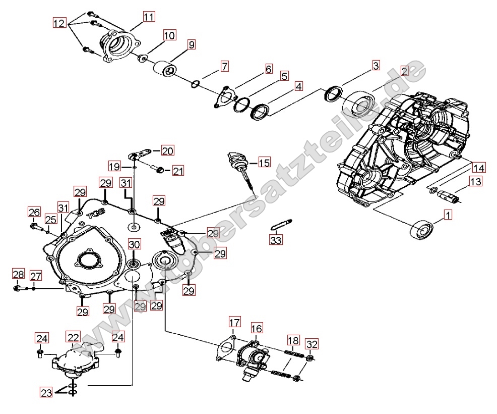 Wasserpumpe - Tachoantrieb