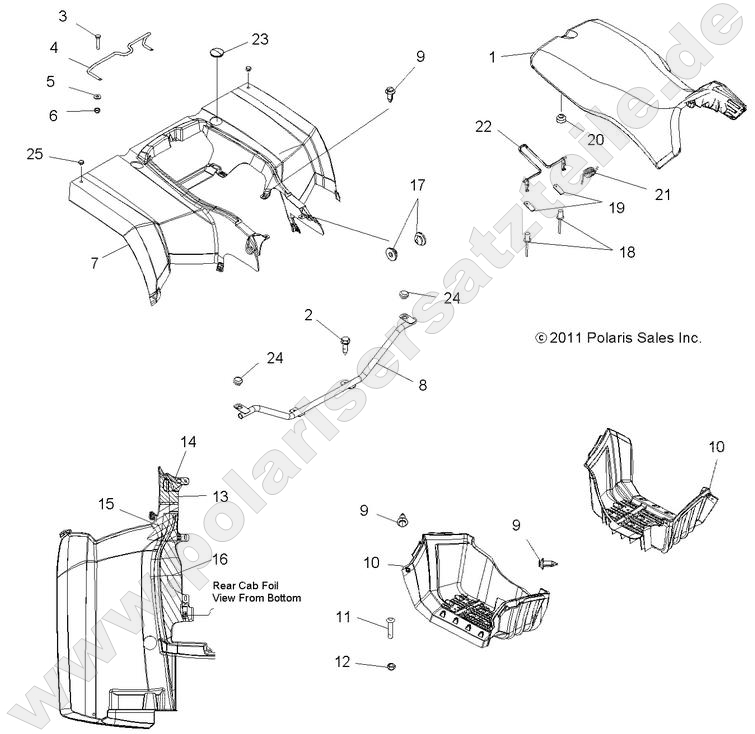 BODY, REAR CAB and SEAT