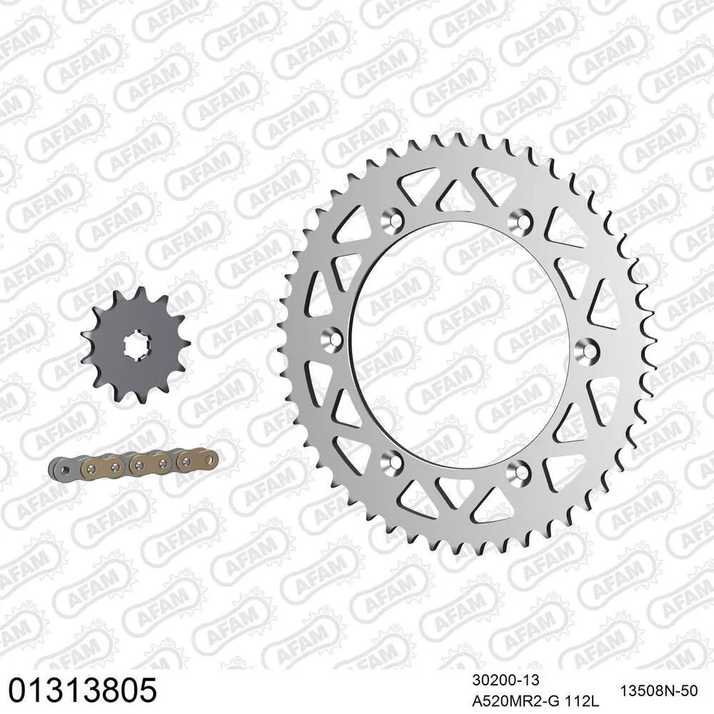 01313805 AFAM Kettensatz Aluminium 520 MR2-G 13x50 - Yamaha YZ 125 1986 - 01313805