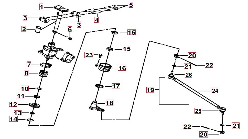 Lenksäule - Spurstange