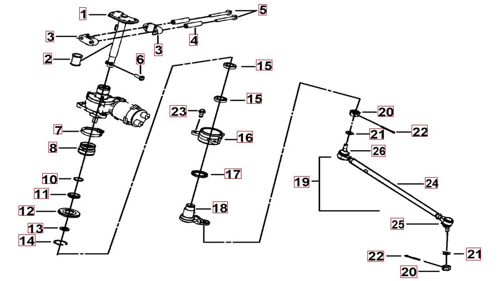 Lenksäule - Spurstange Lenksäule - Spurstange