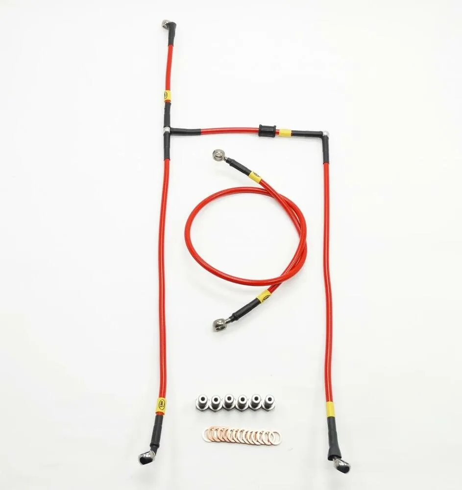 HEL Racing Stahlflex Bremsleitung Set rot ohne ABS Suzuki GSX-R 1000 /R 2017-