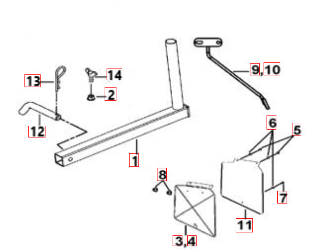 Schmutzfänger-Fahnenstangenhalterung