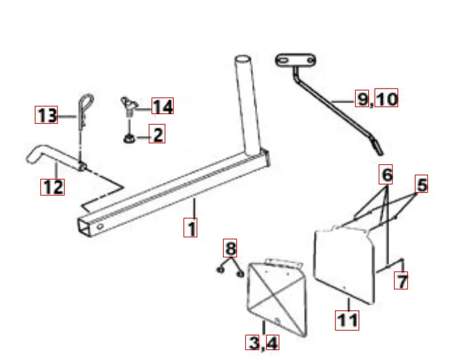 Schmutzfänger-Fahnenstangenhalterung Schmutzfänger-Fahnenstangenhalterung