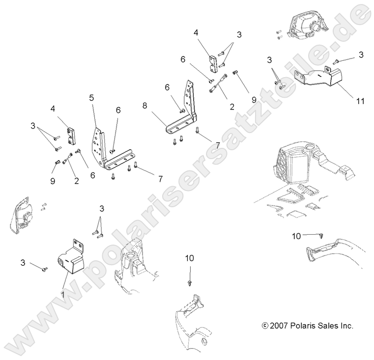 BODY, TAILGATE BRACKETS
