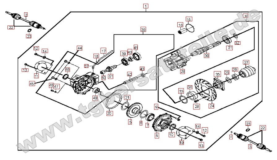 Differential hinten