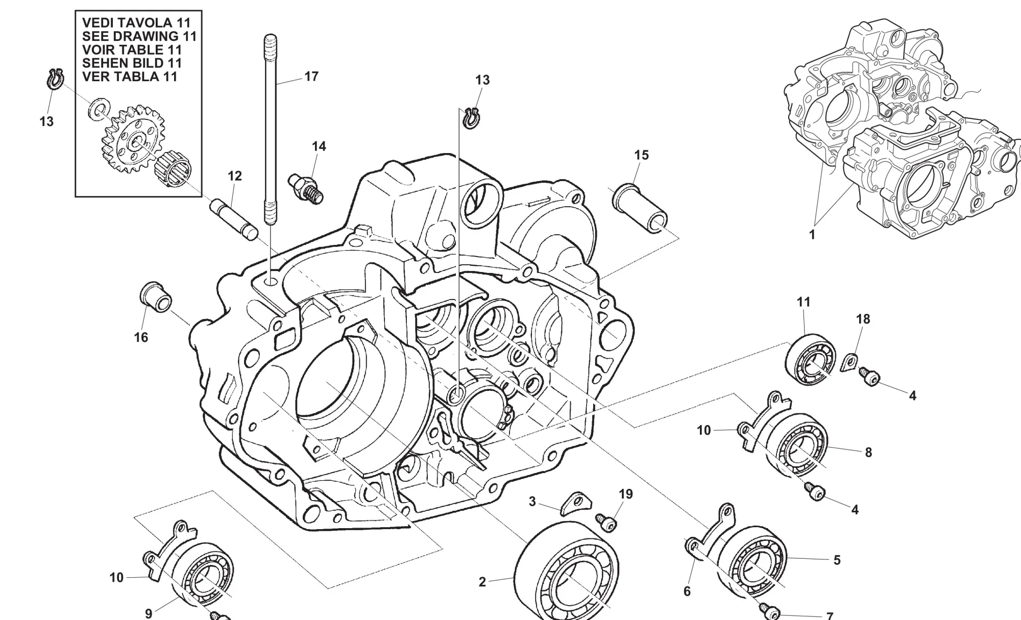 Motorgehäuse rechts Motorgehäuse rechts