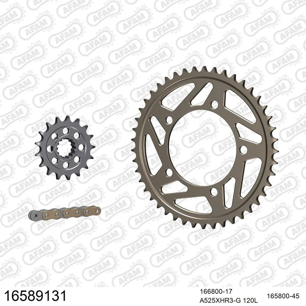 16589131 AFAM Kettensatz Aluminium 525 XHR3-G 17x45 - BMW S 1000 R 2013-20 - 16589131