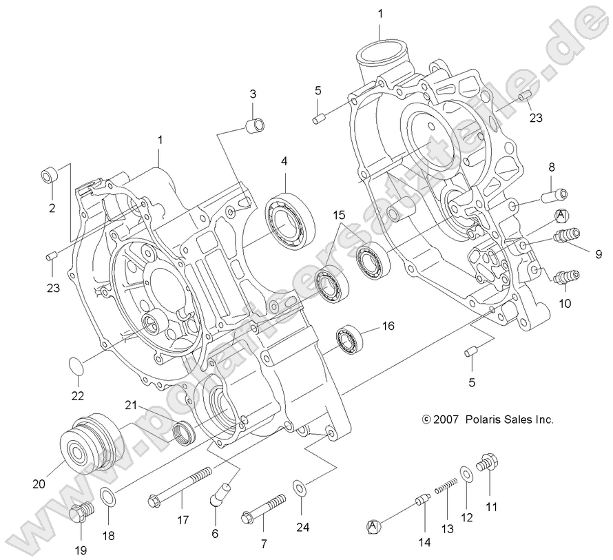 ENGINE, CRANKCASE ENGINE, CRANKCASE
