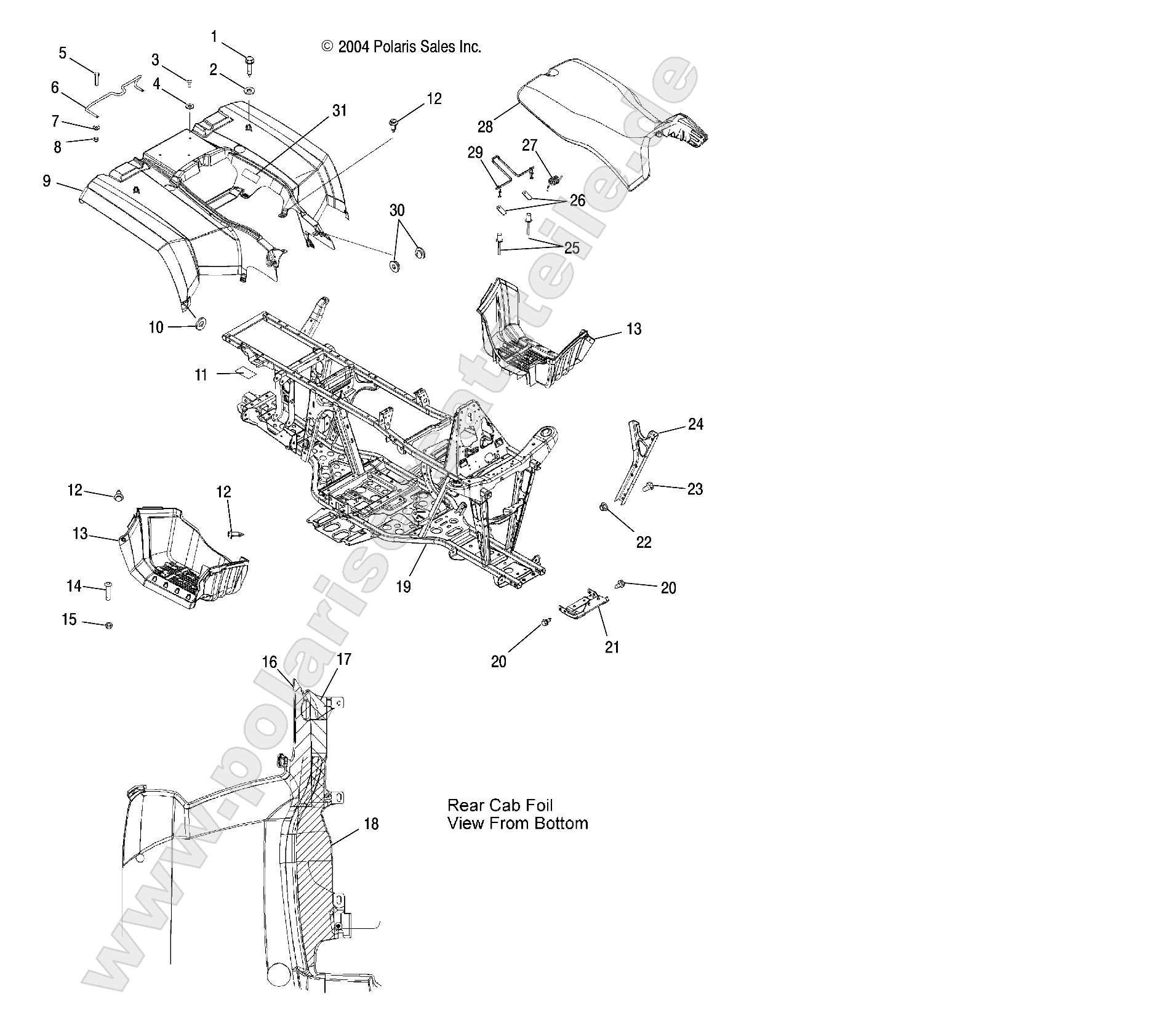 CAB, REAR and SEAT CAB, REAR and SEAT