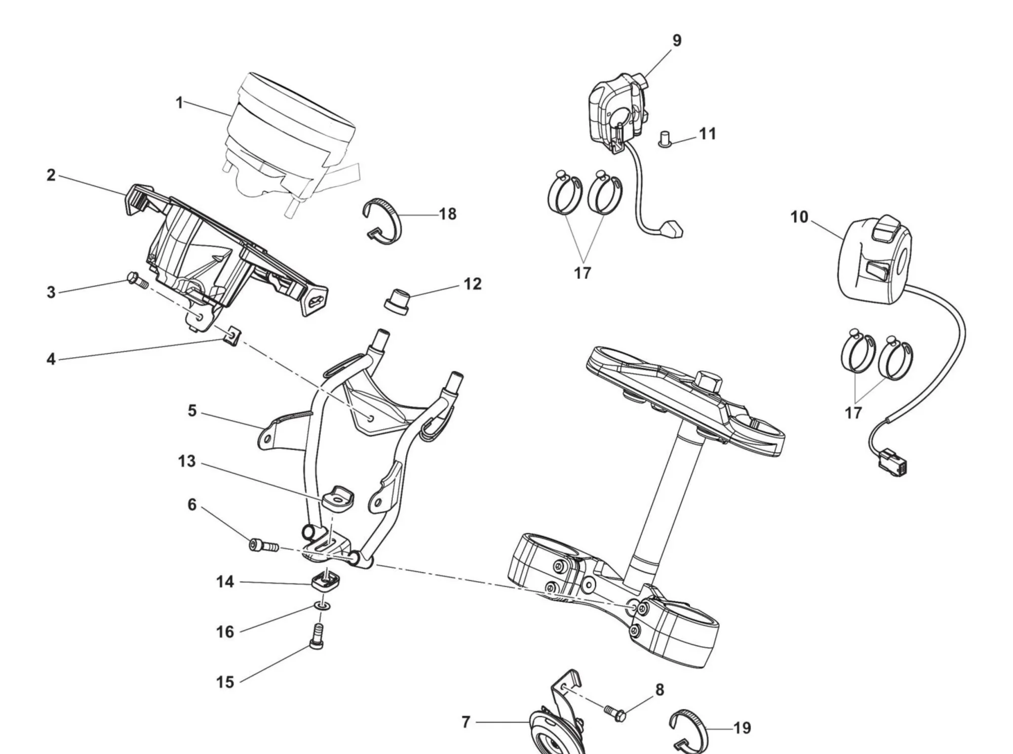 Tachometer / Lenkerschalter Tachometer / Lenkerschalter
