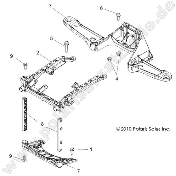 BODY, FRONT RACK SUPPORT BODY, FRONT RACK SUPPORT