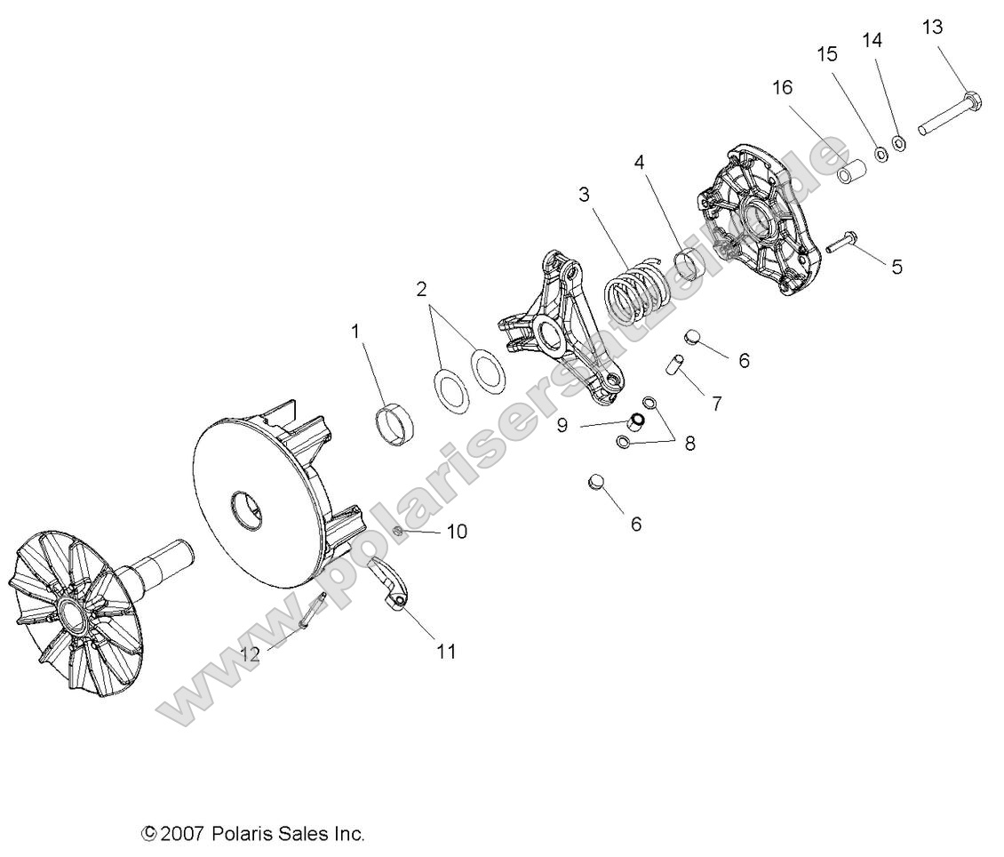 Drive Train, Primary Clutch Drive Train, Primary Clutch