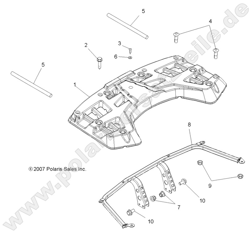 BODY, REAR RACK ASM. BODY, REAR RACK ASM.