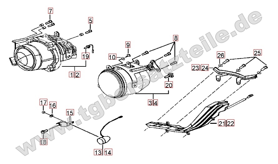 Scheinwerfer - Blinker vorne