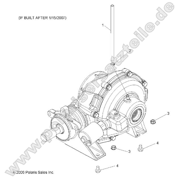 Gearcase, Mounting, Rear (after 1/15/07)