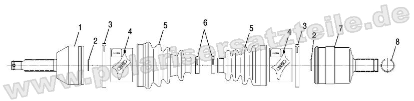 Shaft, Drive, Rear, LH, RH