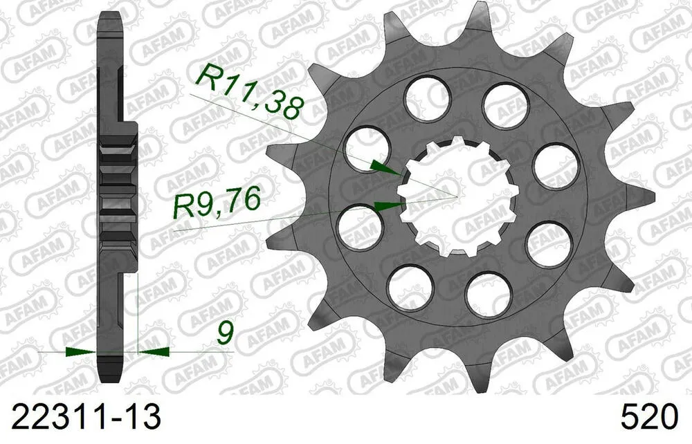 AFAM Kettensatz Stahl 520 MX6-GG 13x49 - Suzuki RM-Z 250 2013-15 - SL01426855