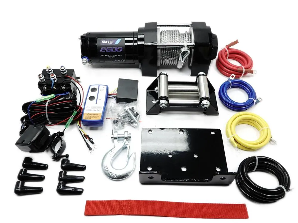 TMP-ATV-Quad-Seilwinde-2500-12V-1134-kg-Stahlseil-Funk-Fernbedienung TMP ATV - Quad Seilwinde 2500 / 12V / 1134 kg / Stahlseil + Funk Fernbedienung