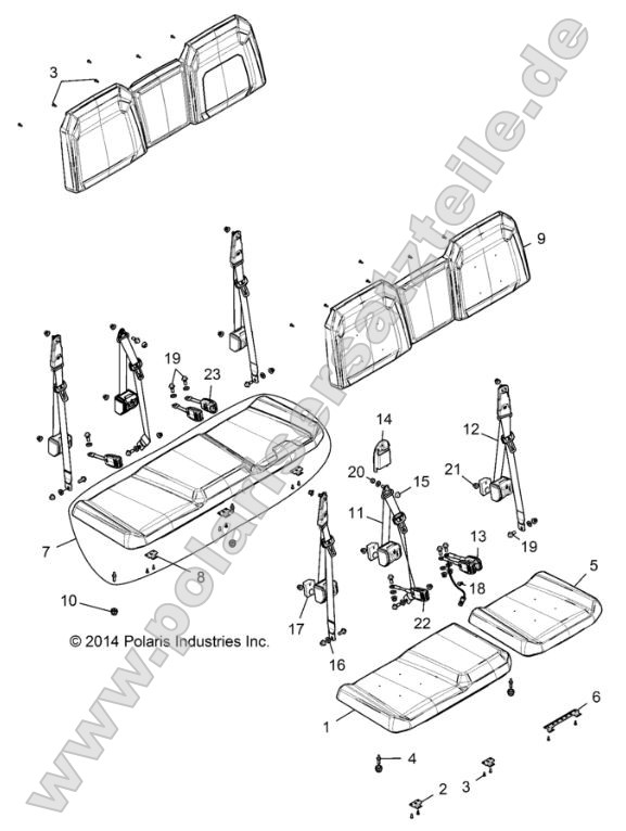 Body, Seat (49RGRSEAT15CREW1) Body, Seat (49RGRSEAT15CREW1)