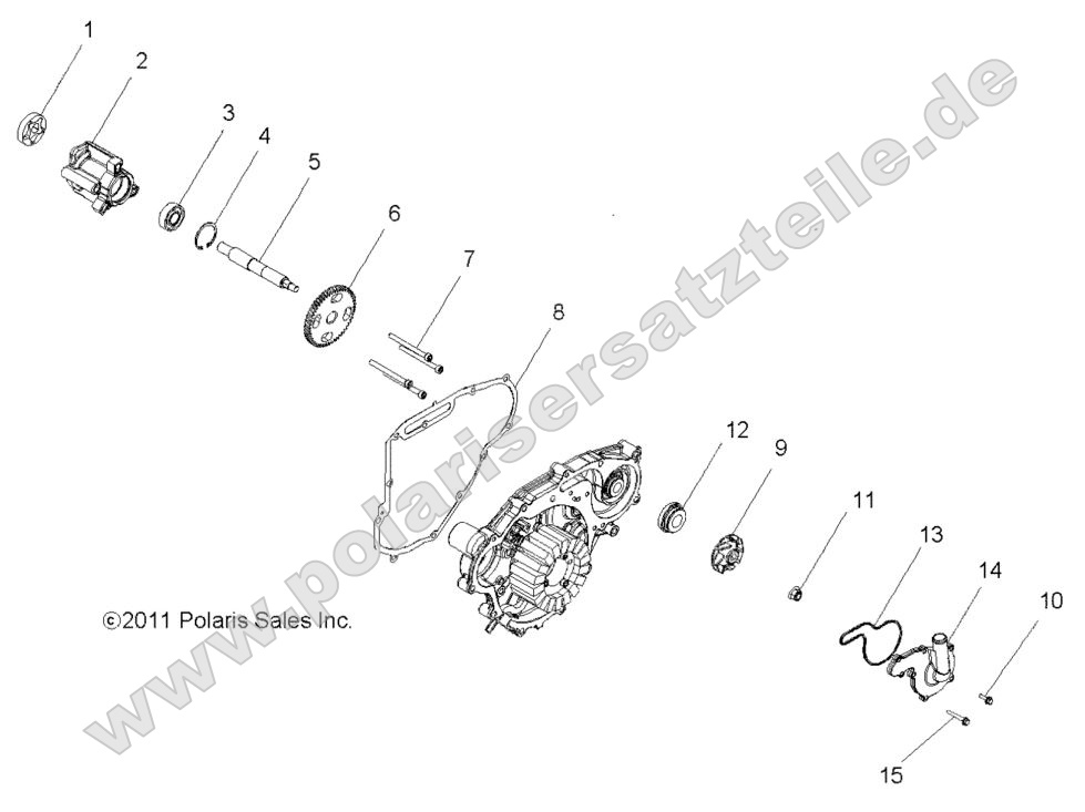 Engine, Oil Pump and Water Pump