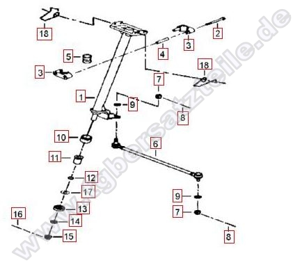 Lenksäule-Spurstange