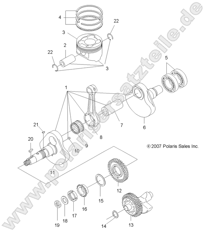 ENGINE, CRANKSHAFT and PISTON ENGINE, CRANKSHAFT and PISTON