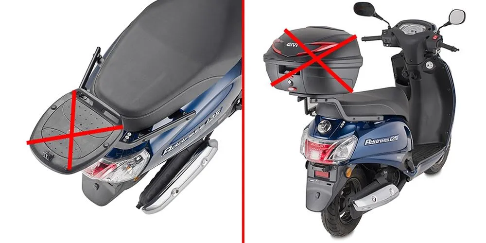Givi-Topcasetraeger-fuer-Monolock-Koffer-Suzuki-Address-125-2023-SR3123 Givi Topcaseträger für Monolock Koffer - Suzuki Address 125 2023-25 - SR3123