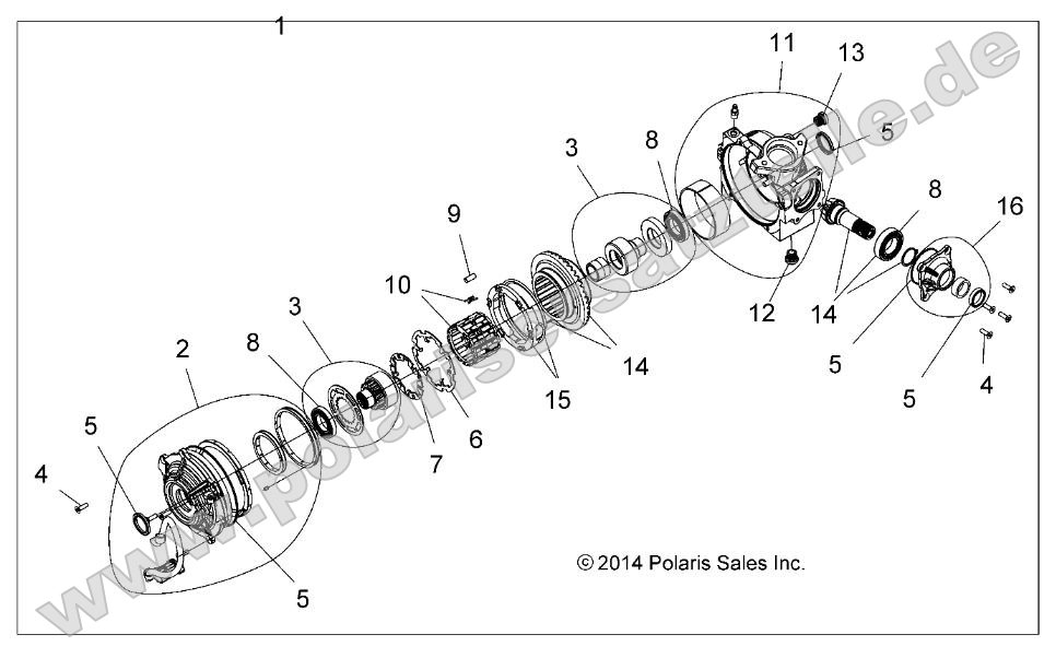 Drive Train, Front Gearcase Internals (A17SVS95CM)